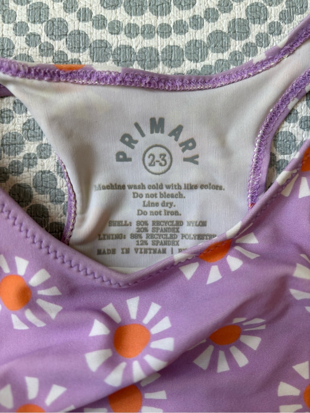 Primary Purple Bathing Suit Top - Picture 3 of 4